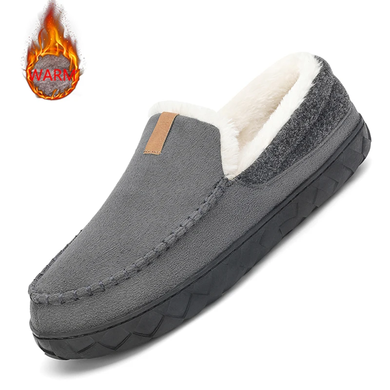 Men'S Shoes With Memory Foam - Men's Slippers Home Sewing Plush Memory