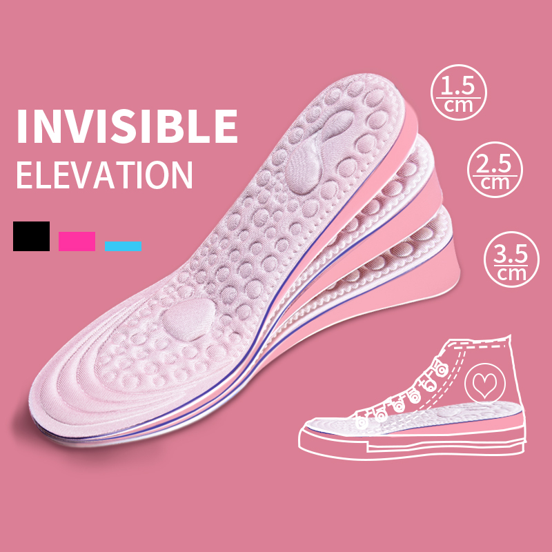 Men'S Shoes With Memory Foam - 1pair Upgrade Invisible Height Increase Insoles
