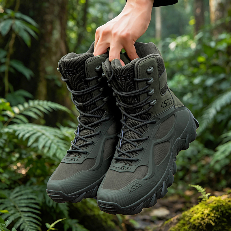 Men'S Shoes Zipper - Men Tactical Boot Casual Ultrallight Training
