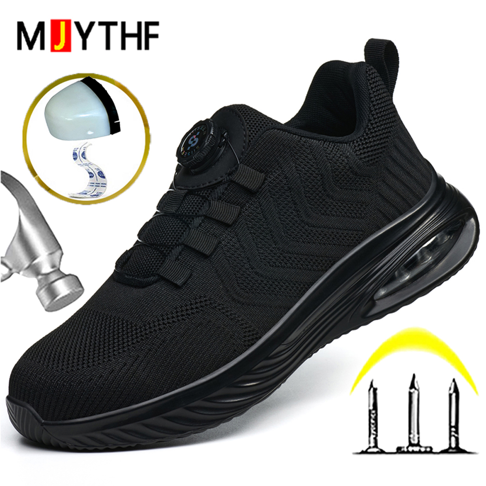 Men Shoes Marks - Rotating Button Safety Shoes Men Air