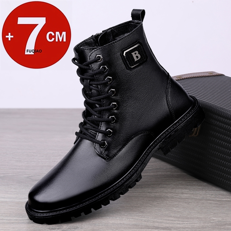 Men's Genuine Leather Elevator - đánh giá và giá Men'S Shoes Zipper