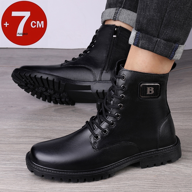 Men's Genuine Leather Elevator - đánh giá và giá Men'S Shoes Zipper