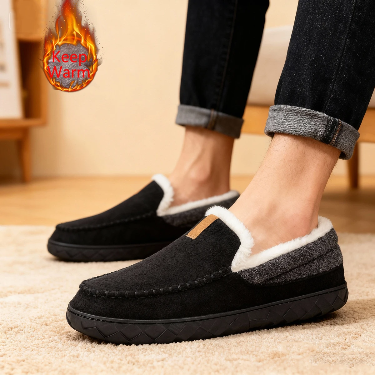 Men's Slippers Home Sewing Plu - đánh giá và giá Men'S Shoes With Memory Foam