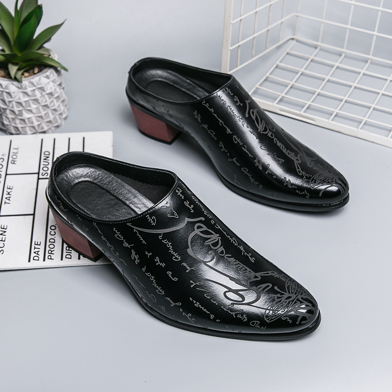 Men Brown Leather Mules Slippe - đánh giá và giá Men Shoes Office