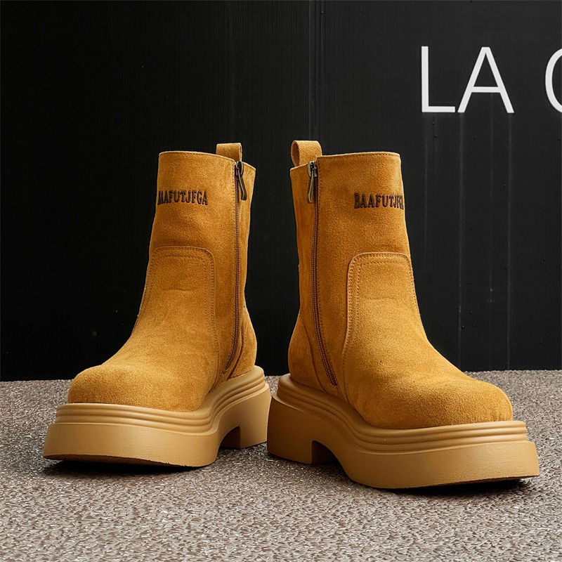 Winter Europe America Retro Th - đánh giá và giá Men'S Shoes Zipper