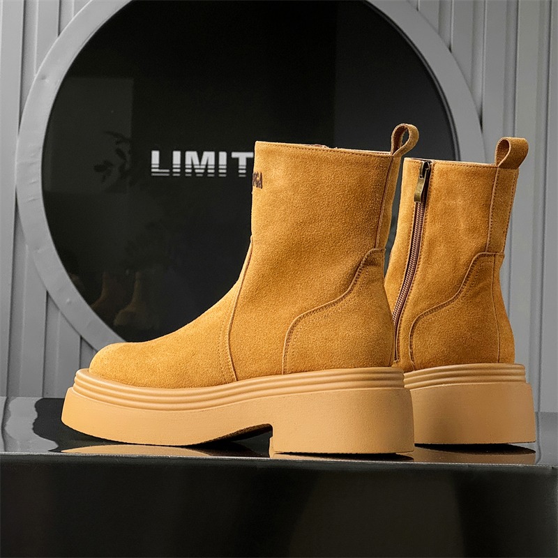 Winter Europe America Retro Th - đánh giá và giá Men'S Shoes Zipper