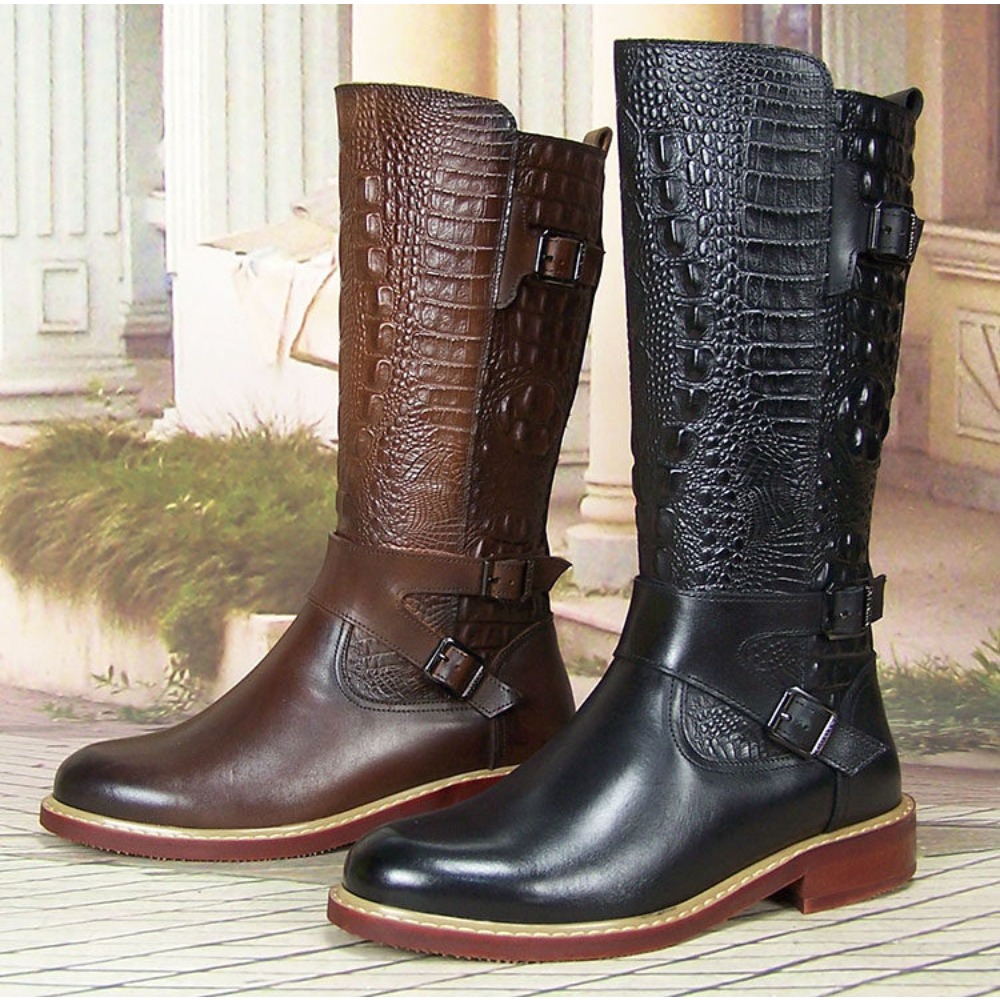 Fashion Men's Embossed Leather - đánh giá và giá Men'S Shoes Zipper