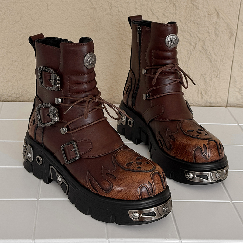Men Height Increasing Punk Sty - đánh giá và giá Men'S Shoes Zipper